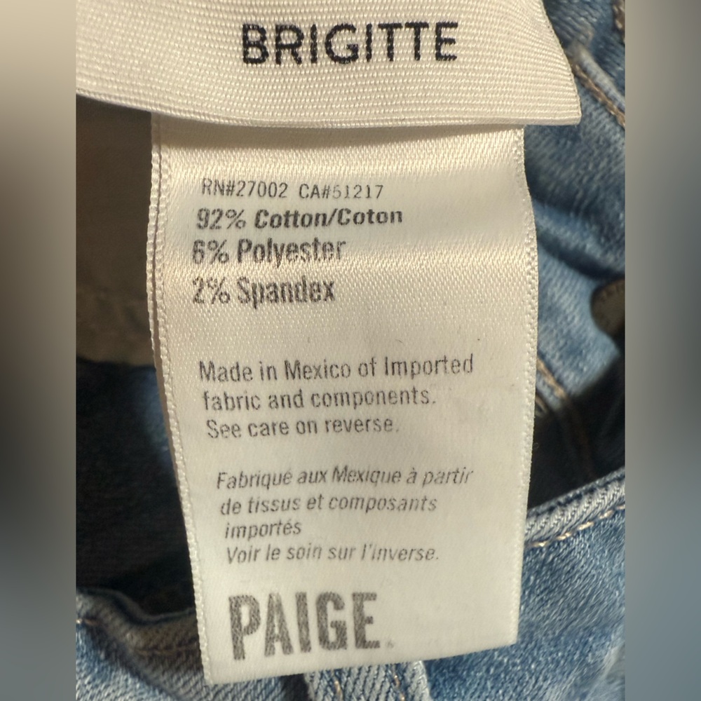 PAIGE Brigitte Light Blue Jeans size 27 WJ986 Suri Destructed boyfriend - Picture 4 of 9